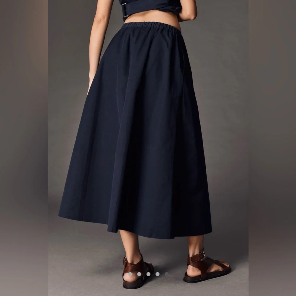 Maeve the Jacie Poplin Midi Skirt - Picture 6 of 10